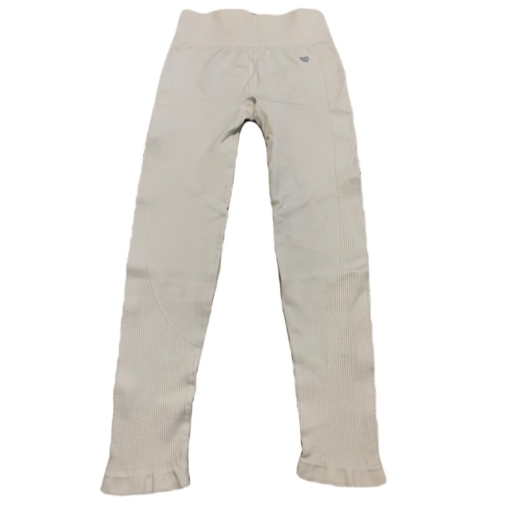 Forever 21 Ribbed Seamless Leggings - Cream, Size S/P
